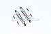 GPM For Traxxas LaTrax Teton Upgrade Parts Aluminum Front Or Rear Spring Dampers 59mm - 1 Pair Set Silver