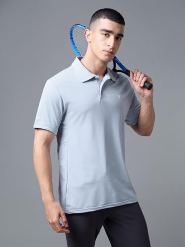 Image of TECHNOSPORT Men's Half Sleeve Polo T-Shirt Techno Dry Slim Fit