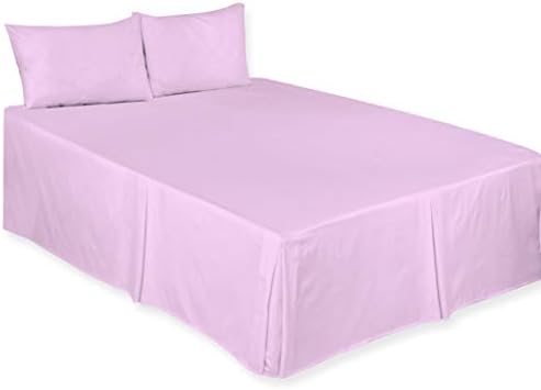 ARLINENS Luxury Plain Dyed Poly Cotton Platform Base Valance Sheet in Following Colours and Sizes (KING, LATTE)