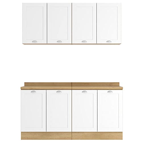 Armário de Cozinha Completo Ditália Denver 4 pcs Rv/br D7