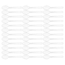 CHILDWEET Disposable Plastic Spoons 200pcs Ice Cream Spoons and Lightweight for Cake Fruit Yogurt and Food Service