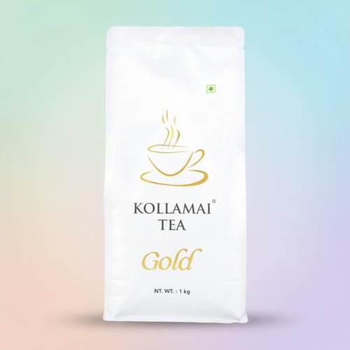 Image of KOLLAMAI Gold Assam CTC Tea Powder 1kg | Strong Kadak Chai Patti | Single Origin Handpicked Leaves | Pack of 1 | Makes 400 Cups