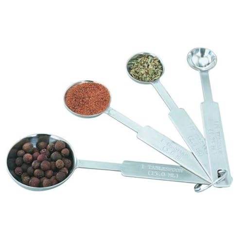 Image of Vollrath Four-Piece Measuring Spoon Set, Silver (CECOMINHK10084)