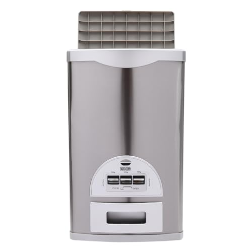 FALUSHAN Rice Dispenser Auto Rice Dry Food Storage Bin 33 Lbs Rice Bean Dispenser Large Capacity Food Storage Tank Stainless Tank for Soybean, Rice Storage