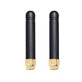 Dixingtek Mini Dual Band WiFi 2.4GHz 5GHz Bluetooth MIMO RP-SMA Antenna, Compatible with WiFi Router Camera PCI-E Network Card USB Adapter Motherboard PC Desktop Computer 2-Pack WiFi Antennas