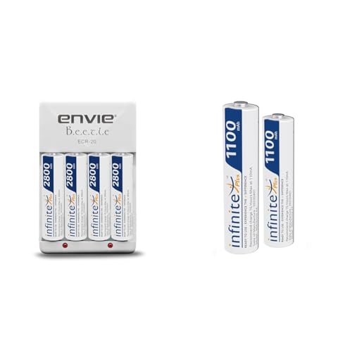 Image of ENVIE (ECR20+AA2800 4PL) Charger for AA & AAA Rechargeable Batteries