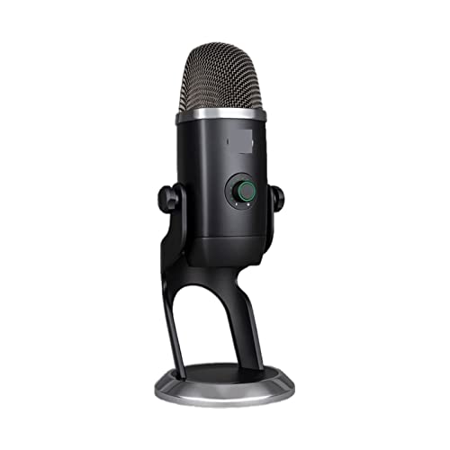 Microphone USB omnidirectionnel et cardioïde blanc et noir pour PC