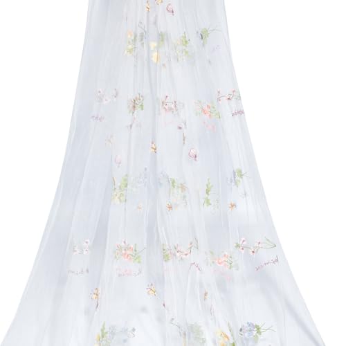 Tissu en tulle brodé pour robe de mariée et projets de couture créatifs
