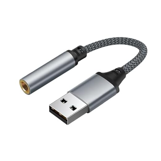 Adattatore da USB a Jack - Convertitore audio, jack per cuffie | Cavo audio con interfaccia USB da due in a 3,5 mm, adattatore di uscita stereo per PC, sostituzione cavo Aux, Jack Unive