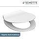 SCHÜTTE WC-Sitz SLIM mit Absenkautomatik und Schnellverschluss aus Duroplast, Toilettendeckel mit 175kg Belastbarkeit, Toilettensitz mit Brille, Klodeckel für WC, Klobrille Weiß