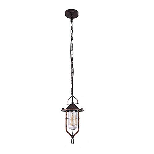 Lámpara de techo vintage industrial E27 con pantalla de vidrio para cocina 2