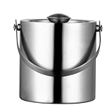 VALICLUD Eimer mit Deckel Isolierter Weinflasche für Bar Partys Restaurant und Langlebig für Eiswürfel und Getränke Design