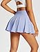 baleaf Women's Tennis Skirts High Waisted Tummy Control Pleated Athletic Golf Skorts Skirts for Running Workout Pickleball with 2 PocketsBlue M