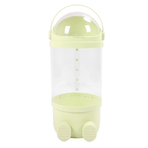 Plush Toy Storage Bin with Cute Design, Transparent Plastic Tube for Stuffed Animals, Toys Organizer, Bedroom, Playroom (Green)