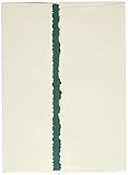 Strathmore Blank Greeting Cards with Envelopes, White with Green Deckle, Pack of 50 (ST105-280)