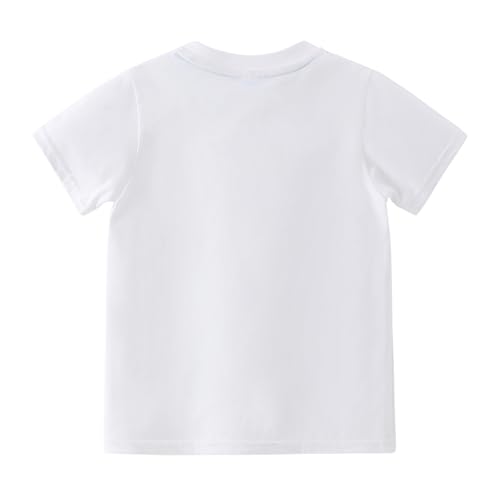 AMIYAN Toddler T Shirts Boys Girls Basic Tee Summer Cotton T-Shirts Crewneck Short Sleeve Shirts for Kids 2-7Y2