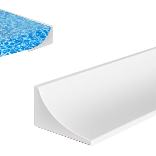 Seuil De Douche Barrage d'eau en Silicone 200 cm, barriere de douche anti débordement, rebord bac de douche, joint douche sol pour Baignoire, La Cuisine et La Salle De Bain(Blanc)