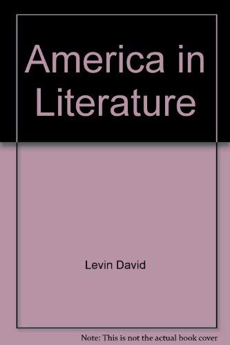America in Literature 0471328081 Book Cover