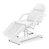 Physa Kosmetikliege höhenverstellbar Massageliege hydraulisch Massagetisch Massagebett Behandlungsliege VERONA WHITE (Weiß, Kunstleder, Schaumstoff-Polsterung)