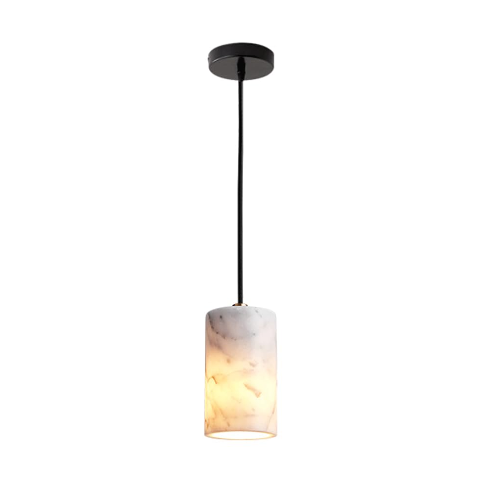 Petit lustre en marbre blanc d'exception pour un éclairage de pendentif haut de gamme