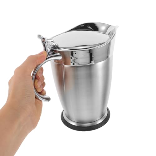 Saucière en acier inoxydable 750 ml avec couvercle pichet sauce - 7