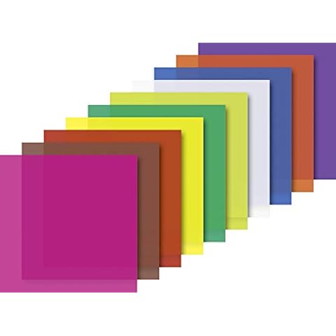 Heyda 204875511 Transparent Folding Sheets 10 x 10 cm 10 Assorted Colours Cover