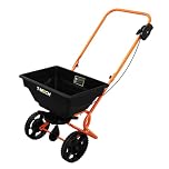 T-Mech Rotary Spreader Seed Fertiliser Grass Gritter Rock Salt Lawn Garden Outdoor Sand Grit Winter Fertilizer Variable Flow 55lbs / 25kg