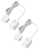 SURAIELEC Extension Cord with Switch On/Off Plug, 6FT Flat Braided Outlet Power Cable, 3 Prong Grounded Plug, Wall or Table Use, Ideal for Lamps, Christmas Light, Audio, Holiday Lights, White, 2 Pack