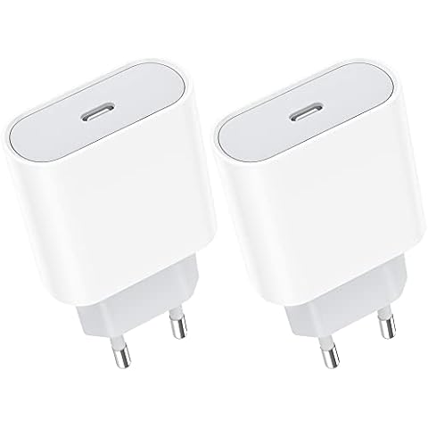 Cargador Rápido Sakahyro 20W USB C 2-Pack para iPhone, AirPods, Pad Cover