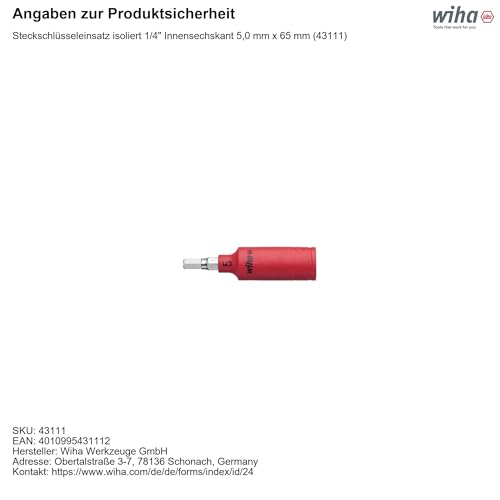 wiha 43111 Series 246 1/4, Red, 5 x 65 mm - Image 2