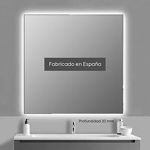 Espejo-Bano-Led-Cuadrado-Square-Light-de-90×90-cm-con-Lamina-Antivaho-Espejo-Moderno-para-Bano-Aseo-Recibidor-Dormitorio-o-Salon-Espejo-de-Pared-facil-instalacion-Luna-Decorativa-Espejo-IP44
