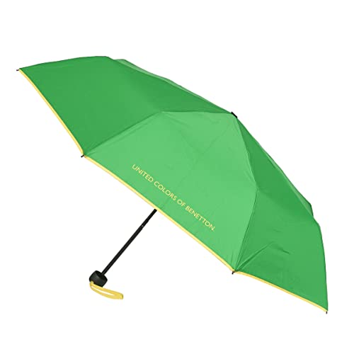 United Colors of Benetton Mini-Regenschirm für Damen, 8 Speichen, 95 cm Durchmesser, grün (Grün) -