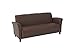 OSP Furniture Office Star SL2273EC6 Breeze Leather Sofa with Cherry Finish Legs, Wine