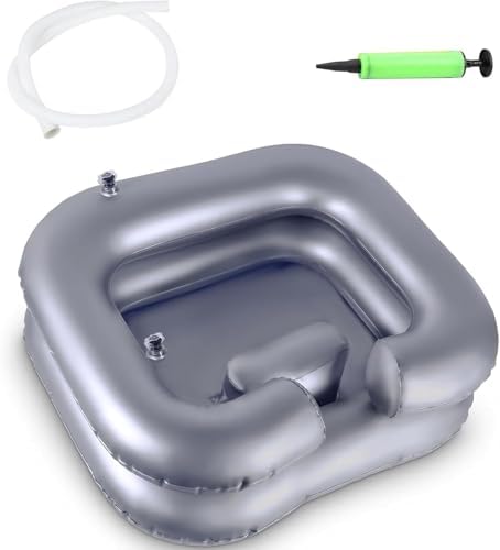 Portable Shampoo Bowl, Inflatable Hair Washing Sink for Bedridden, Disabled,Injured, Hair Washtub for Dreadlocks and at Home Sink Washing
