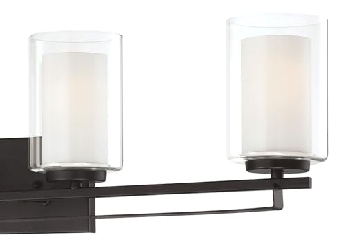 Image of Minka Lavery 6104-66 Parsons Studio Vanity Bath Light, 4-Light, 400 Total Watts, 32.5-in H x 8.75-in W, Sand Coal Black