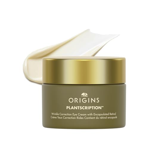 Origins Plantscription Wrinkle Correction Retinol Eye Cream | Crema contorno occhi anti-rughe, riduce visibilmente le zampe di gallina | Con Retinolo Incapsulato, 15 ml