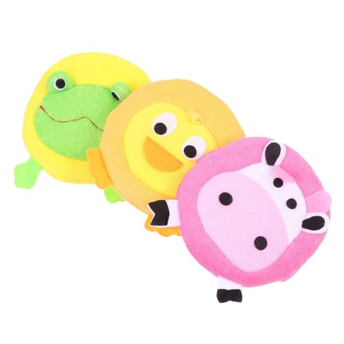 BETOOKY Esponja de Baño para Bebés con Diseño de Figuras 3 Piezas de Esponjas Suaves de Felpa Delicadas Piel y Refrescantes Baño Infantil Color Aleatorio