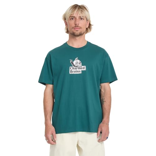 Volcom Charmed Brains T-shirt M en coton noir pour skateurs