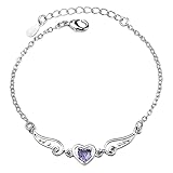 Pulseras de corazón con diamantes de imitación, joyería de , pulsera ajustable con núcleo de amor, detalles de brillante, diseño elegante, perfecto para ocasiones especiales o uso diario