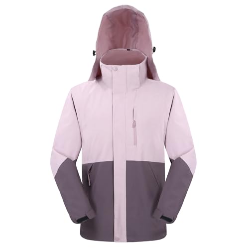 Ynport Crefreak Chaquetas de lluvia para Mujer Impermeable con Capucha Traje de lluvia de Senderismo Ligero Cortavientos para Mujer Cortavientos con Cremallera Completa al Aire Libre