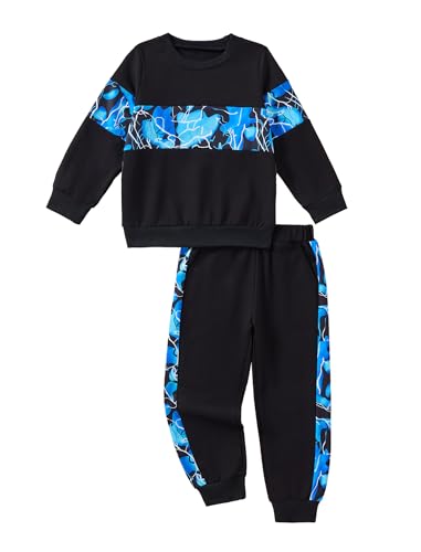 Image of Boys Clothes Boy Outfits 2-Piece Long Sleeve Sweatshirt Tops and Pants Fall Winter Outfits Set 3-14 Years