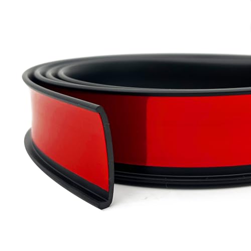 Universal Rubber Fender Flare Protector - Car Wheel Arch Trim Eyebrow Edge Strip for Trucks SUVs Pickups, Black, 2.2