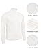 MANGOPOP Men's Turtleneck Long Sleeve Shirts Thermal Undershirt Relaxed Fit Fleece Tops Fall Winter Fashion B-White