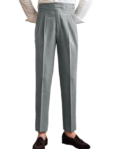 Image of Noble Monk Men's Formal Trousers | Regular Fit Stylish Pants for Men | Comfortable Solid Trousers | Classic Formal Wear for Men | Smart and Versatile Everyday Wear