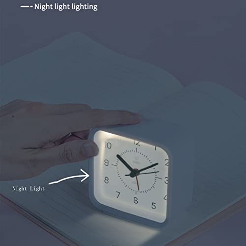 Despertador con luz nocturna silencioso a pilas para dormitorio infantil y juvenil 3