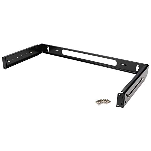 Support de montage mural 1U noir extensible rack 19 pouces profondeur 34 cm