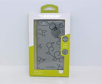 Puregear Motif Series Case for iPhone 6 Plus/6s Plus - Retail Packaging - Clear/Black Lace