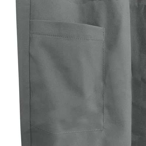 Image of Scrubs Pants for Women Plus Size Stretch Waisted Workwear Pants Medical Uniform Comfy Straight Leg Barrel with Pocket