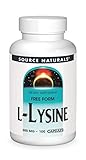 Source Naturals L-Lysine Free Form -Amino Acid Supplement Supports Energy Formation & Collagen - 100 Capsules