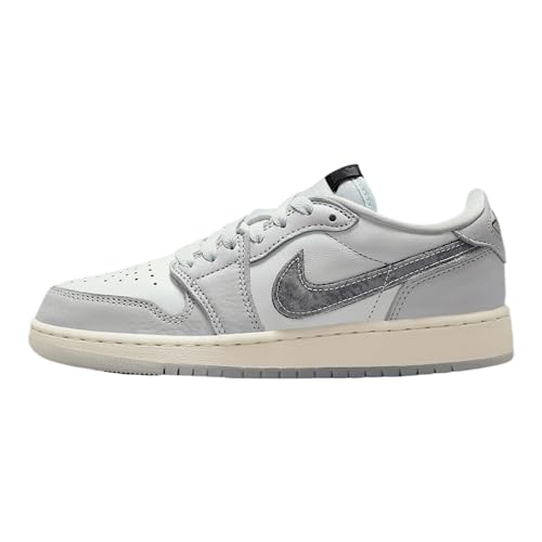 Air Jordan 1 Retro Low LNY Big Kids' Shoes (HF3207-100, Summit White/Photon Dust/Barely Green/Summit White) Size 5